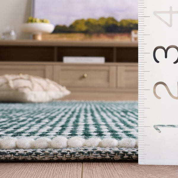 Safavieh Natura Hand Woven Wool Cotton Blend Square Rug Artisan Ivory Tonal Accent NAT220W-6SQ