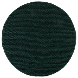 Safavieh Natura Hand Woven Wool Cotton Round Rug Solid Green Plush Pile Living Room Accent NAT220Y-6R