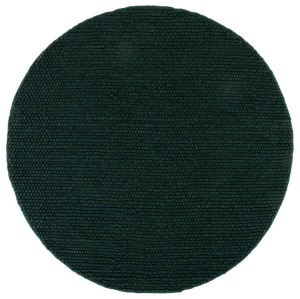Safavieh Natura Hand Woven Wool Cotton Round Rug Solid Green Plush Pile Living Room Accent NAT220Y-6R