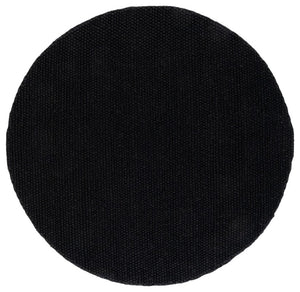 Safavieh Natura Hand Woven Wool Cotton Round Rug Solid Black Minimalist Living Room Accent NAT220Z-6R
