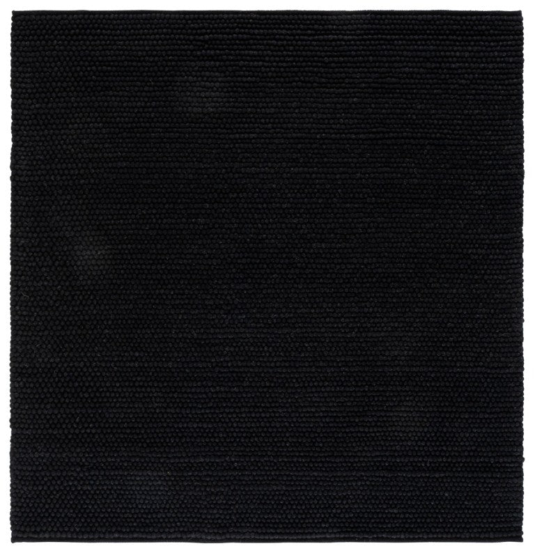 Safavieh Natura Hand Woven Wool Cotton Square Rug Solid Black Minimalist Living Room Accent NAT220Z-6SQ