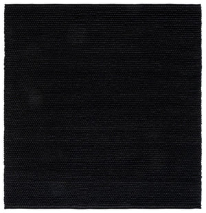 Safavieh Natura Hand Woven Wool Cotton Square Rug Solid Black Minimalist Living Room Accent NAT220Z-6SQ