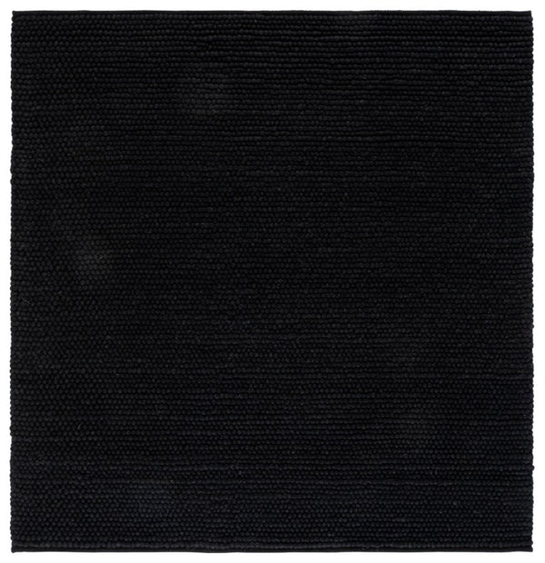 Safavieh Natura Hand Woven Wool Cotton Square Rug Solid Black Minimalist Living Room Accent NAT220Z-6SQ