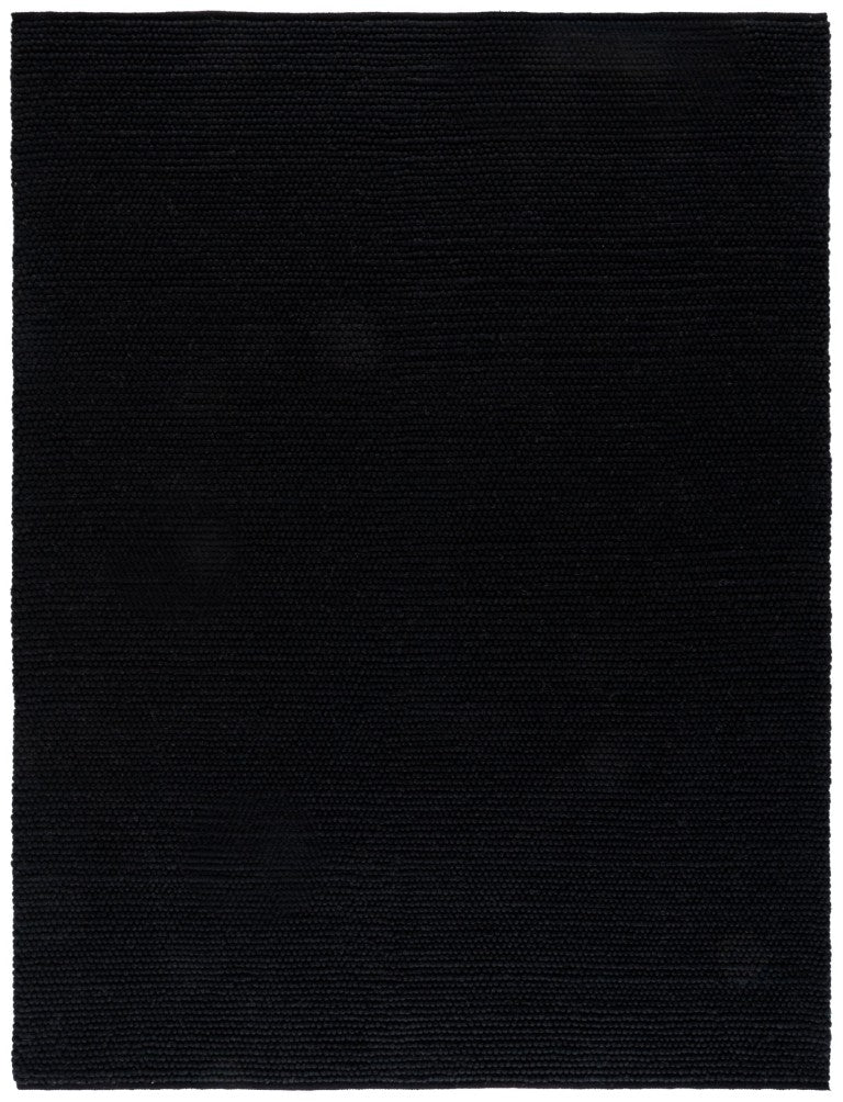 Safavieh Natura Hand-Woven Wool Cotton Area Rug Solid Black Artisan Weave for Living Room NAT220Z-9