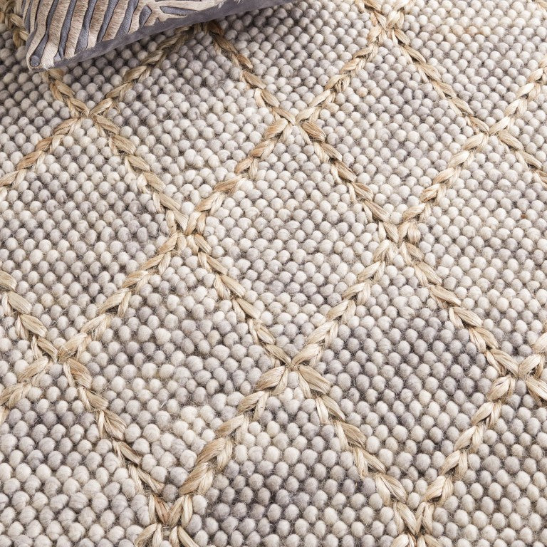 Safavieh Natura Handwoven Wool Cotton Diamond Lattice Area Rug for Modern Living Spaces NAT223G-68