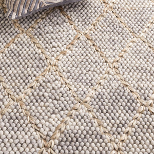 Safavieh Natura Handwoven Wool Cotton Diamond Lattice Area Rug for Modern Living Spaces NAT223G-68