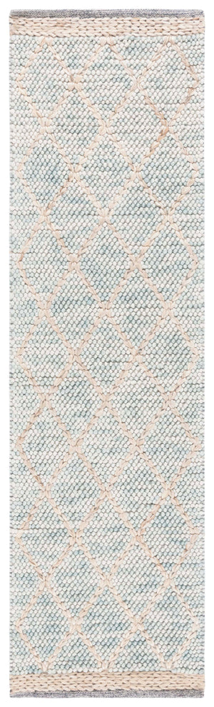 Safavieh Natura Handwoven Area Rug - Timeless Geometric Design In Elegant Teal And Natural Tones For Your Home Teal ,Natural 80% Wool,20% Cotton Nat223j-6r