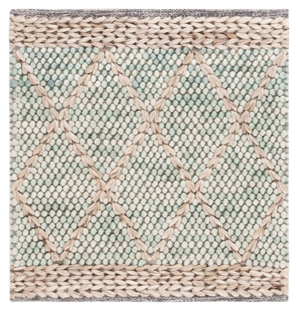 Safavieh Natura Handwoven Area Rug - Timeless Geometric Design In Elegant Teal And Natural Tones For Your Home Teal ,Natural 80% Wool,20% Cotton Nat223j-6r