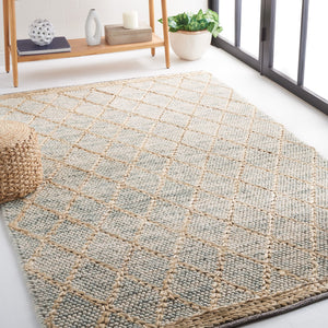 Safavieh Natura Handwoven Area Rug - Timeless Geometric Design In Elegant Teal And Natural Tones For Your Home Teal ,Natural 80% Wool,20% Cotton Nat223j-6r