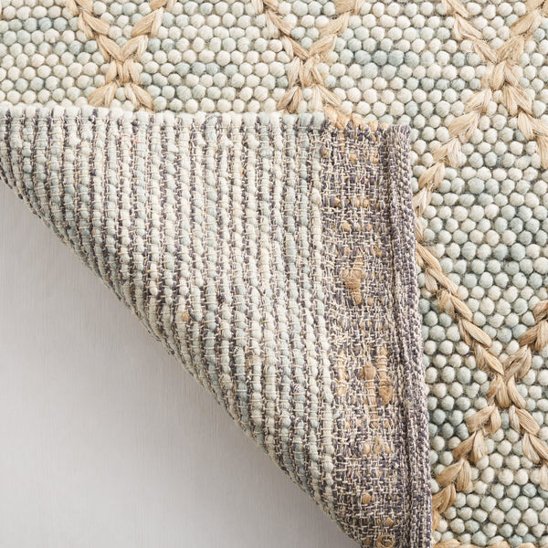 Safavieh Natura Handwoven Area Rug - Timeless Geometric Design In Elegant Teal And Natural Tones For Your Home Teal ,Natural 80% Wool,20% Cotton Nat223j-6r