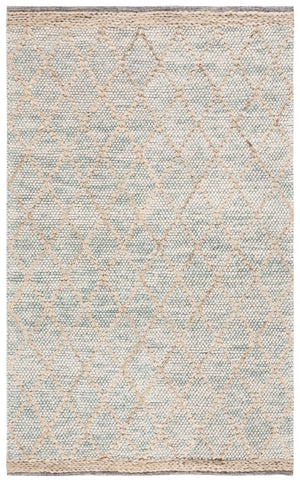 Safavieh Natura Handwoven Area Rug - Timeless Geometric Design In Elegant Teal And Natural Tones For Your Home Teal ,Natural 80% Wool,20% Cotton Nat223j-6r