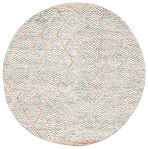 Safavieh Natura Handwoven Area Rug - Timeless Geometric Design In Elegant Teal And Natural Tones For Your Home Teal ,Natural 80% Wool,20% Cotton Nat223j-6r