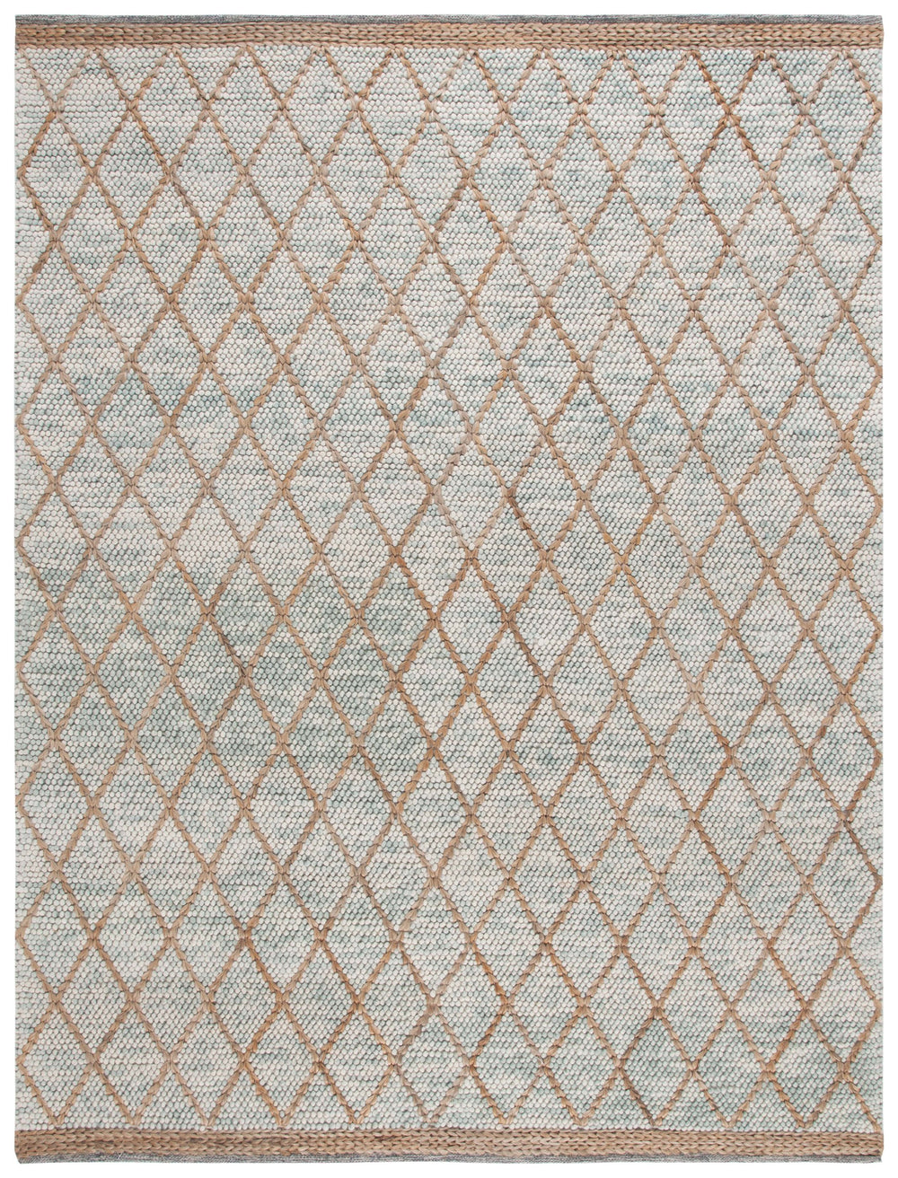 Safavieh Natura Handwoven Area Rug - Timeless Geometric Design In Elegant Teal And Natural Tones For Your Home Teal ,Natural 80% Wool,20% Cotton Nat223j-6r