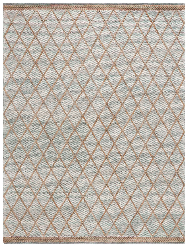 Safavieh Natura Handwoven Area Rug - Timeless Geometric Design In Elegant Teal And Natural Tones For Your Home Teal ,Natural 80% Wool,20% Cotton Nat223j-6r