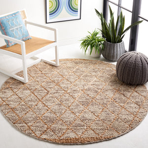 Safavieh Natura Handwoven Area Rug - Timeless Geometric Design In Elegant Teal And Natural Tones For Your Home Brown ,Natural 80% Wool,20% Cotton Nat223t-6sq