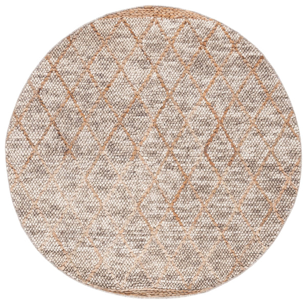 Safavieh Natura Handwoven Area Rug - Timeless Geometric Design In Elegant Teal And Natural Tones For Your Home Brown ,Natural 80% Wool,20% Cotton Nat223t-6sq