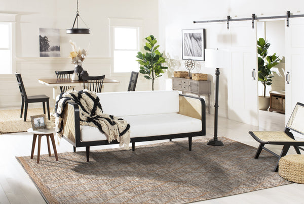 Safavieh Natura Handwoven Area Rug - Timeless Geometric Design In Elegant Teal And Natural Tones For Your Home Brown ,Natural 80% Wool,20% Cotton Nat223t-6sq