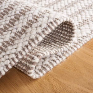 Safavieh Natura Exquisite Hand-woven Area Rug – Modern Design With Timeless Craftsmanship For Any Space Ivory ,Taupe 60% Wool,40% Cotton Nat227e-6sq