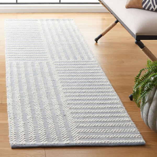 Safavieh Natura Exquisite Hand-woven Area Rug – Modern Design With Timeless Craftsmanship For Any Space Ivory ,Grey 60% Wool,40% Cotton Nat227f-6sq