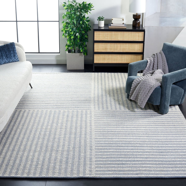 Safavieh Natura Exquisite Hand-woven Area Rug – Modern Design With Timeless Craftsmanship For Any Space Ivory ,Grey 60% Wool,40% Cotton Nat227f-6sq