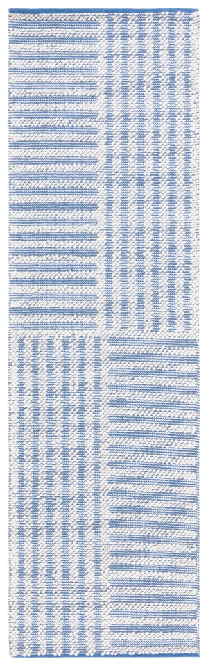 Safavieh Natura Exquisite Hand-woven Area Rug – Modern Design With Timeless Craftsmanship For Any Space Ivory ,Blue 60% Wool,40% Cotton Nat227m-3