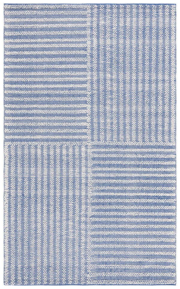 Safavieh Natura Exquisite Hand-woven Area Rug – Modern Design With Timeless Craftsmanship For Any Space Ivory ,Blue 60% Wool,40% Cotton Nat227m-3