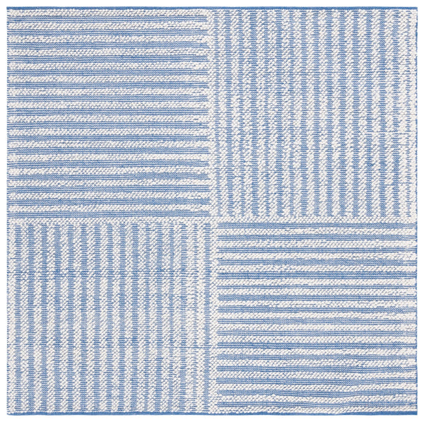 Safavieh Natura Exquisite Hand-woven Area Rug – Modern Design With Timeless Craftsmanship For Any Space Ivory ,Blue 60% Wool,40% Cotton Nat227m-3