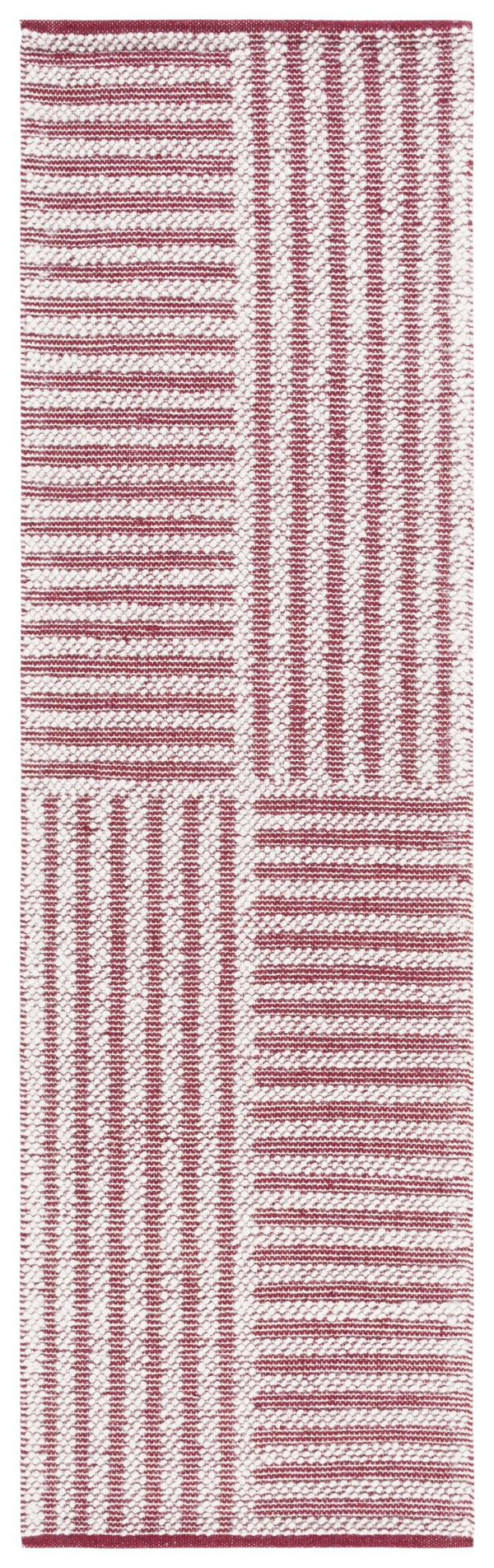 Safavieh Natura Exquisite Hand-woven Area Rug – Modern Design With Timeless Craftsmanship For Any Space Ivory ,Red 60% Wool,40% Cotton Nat227q-6sq