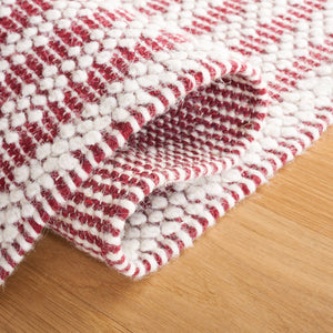 Safavieh Natura Exquisite Hand-woven Area Rug – Modern Design With Timeless Craftsmanship For Any Space Ivory ,Red 60% Wool,40% Cotton Nat227q-6sq