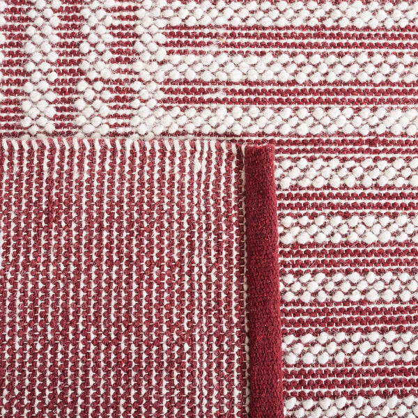 Safavieh Natura Exquisite Hand-woven Area Rug – Modern Design With Timeless Craftsmanship For Any Space Ivory ,Red 60% Wool,40% Cotton Nat227q-6sq