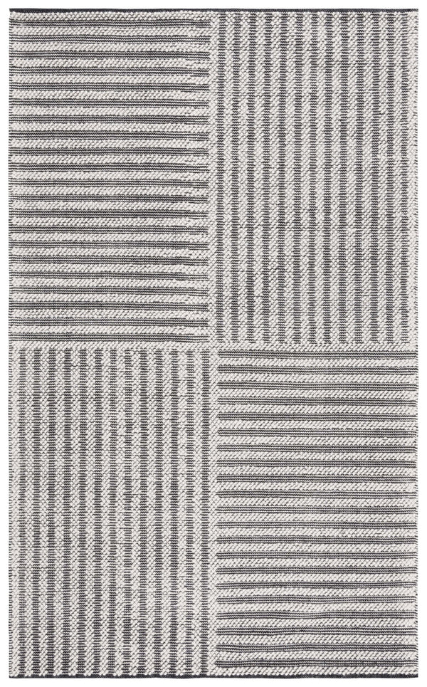 Safavieh Natura Exquisite Hand-woven Area Rug – Modern Design With Timeless Craftsmanship For Any Space Ivory ,Black 60% Wool,40% Cotton Nat227z-6sq
