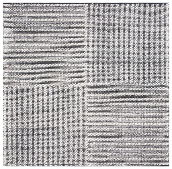 Safavieh Natura Exquisite Hand-woven Area Rug – Modern Design With Timeless Craftsmanship For Any Space Ivory ,Black 60% Wool,40% Cotton Nat227z-6sq
