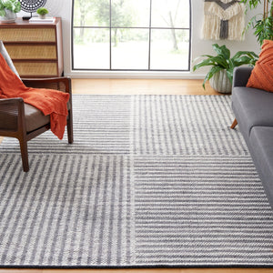 Safavieh Natura Exquisite Hand-woven Area Rug – Modern Design With Timeless Craftsmanship For Any Space Ivory ,Black 60% Wool,40% Cotton Nat227z-6sq