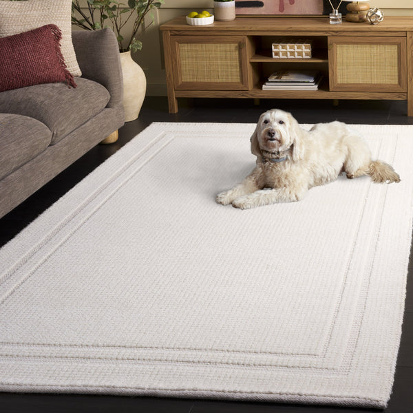 Safavieh Natura Hand-Loomed Ivory Wool Rug — Timeless Scandinavian Minimalist Design, Durable Natural Comfort 3'-0" x 5'-0" NAT229A-3