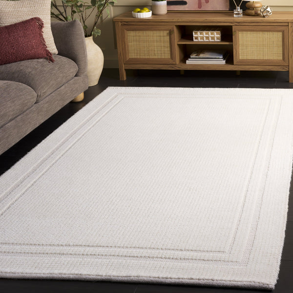 Safavieh Natura Hand-Loomed Ivory Wool Rug — Scandinavian Minimalist Low-Profile Pile For Cozy Living Spaces 8'-0" x 10'-0" NAT229A-8