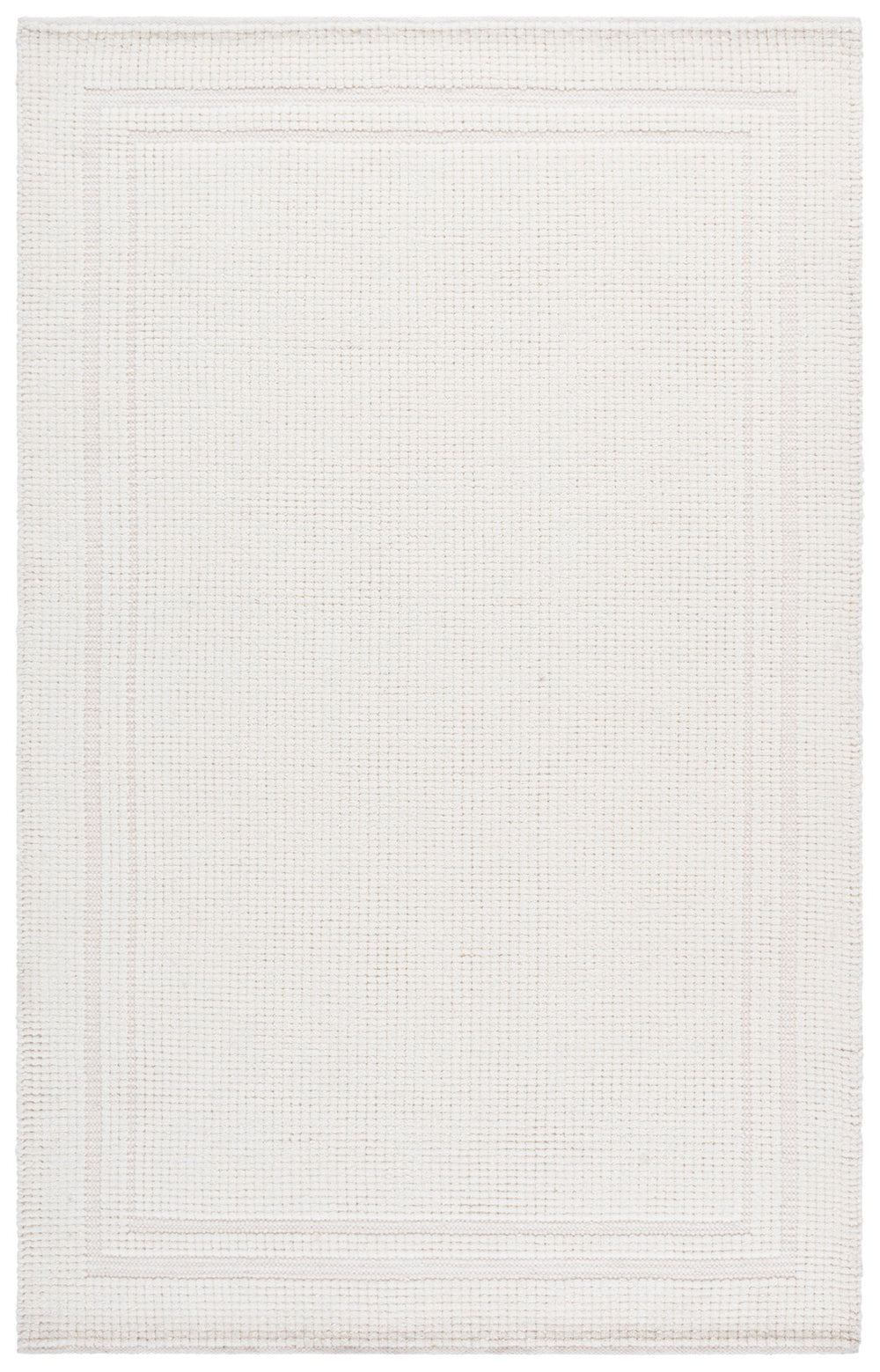 Safavieh Natura Hand-Loomed Ivory Wool Rug — Scandinavian Minimalist Low-Profile Pile For Cozy Living Spaces 8'-0" x 10'-0" NAT229A-8