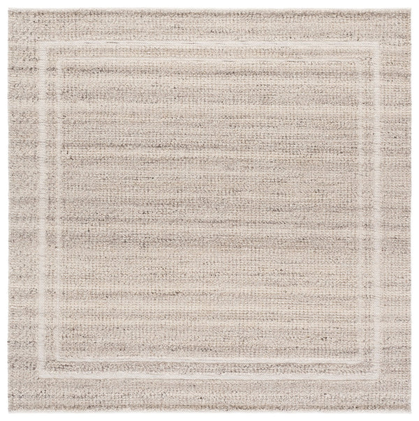 Safavieh Natura Hand-Loomed Wool Rug In Soft Taupe — Low-Profile Texture, Timeless Scandinavian-Modern Warmth And Quality 6'-0" x 6'-0" NAT229E-6SQ