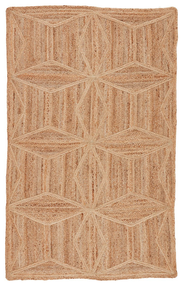 Jaipur Living Naturals Tobago Abel Nat23 Handwoven Handmade 100% Jute Geometric Geometric Indoor Rug Tan 100% Jute Rug137493
