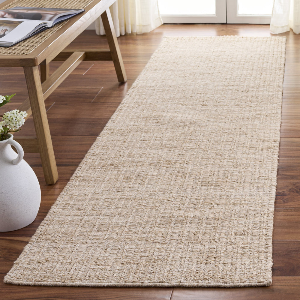 Safavieh Natura Hand‑Woven Wool Runner In Radiant Beige — Low‑Profile Plush Pile, Durable Natural Fibers 2'-3" x 8'-0" NAT230B-28