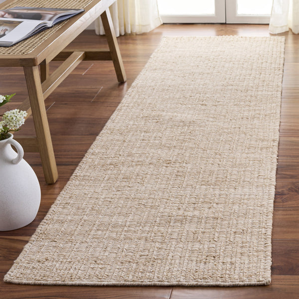 Safavieh Natura Hand-Woven Wool Area Rug In Beige — Low-Profile, Durable Texture For Living Rooms & Layering 3'-0" x 5'-0" NAT230B-3