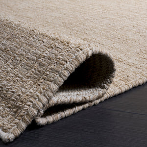 Safavieh Natura Hand-Woven Wool Area Rug In Warm Beige — Low-Profile Modern Design, Cozy Durable Texture 4'-0" x 6'-0" NAT230B-4