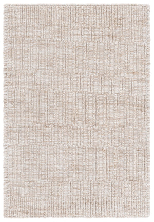 Safavieh Natura Hand-Woven Wool Area Rug In Warm Beige — Low-Profile Modern Design, Cozy Durable Texture 4'-0" x 6'-0" NAT230B-4