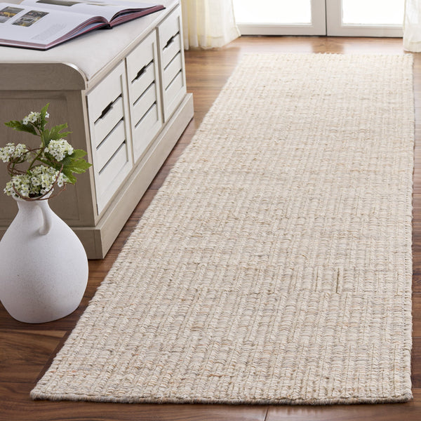 Safavieh Natura Hand-Woven Wool Rug In Grey And Rust—Low-Profile 1/4" Pile, Durable Artisan Design For Living Spaces 8'-0" x 10'-0" NAT230F-8