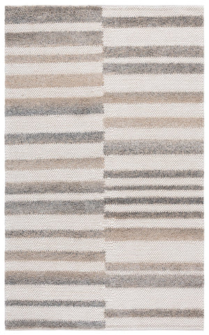 Safavieh Natura Elegant Handloomed Area Rug - Versatile Medium Rectangle For Living Spaces And Offices Taupe ,Ivory 60% Wool 30% Pet Yarn,10% Cotton Nat231e-5