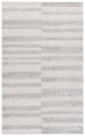 Safavieh Natura Elegant Handloomed Area Rug - Versatile Medium Rectangle For Living Spaces And Offices Light Grey ,Ivory 60% Wool 30% Pet Yarn,10% Cotton Nat231f-5