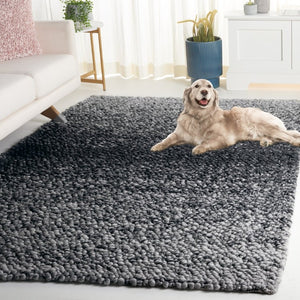 Safavieh Natura Hand-Woven Wool Viscose Area Rug Plush Pile Modern Living Room Accent Grey NAT255F-5