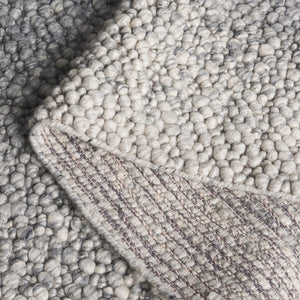 Safavieh Natura Hand-Woven Wool Viscose Area Rug Plush Pile Modern Living Room Accent Light Grey NAT255G-5