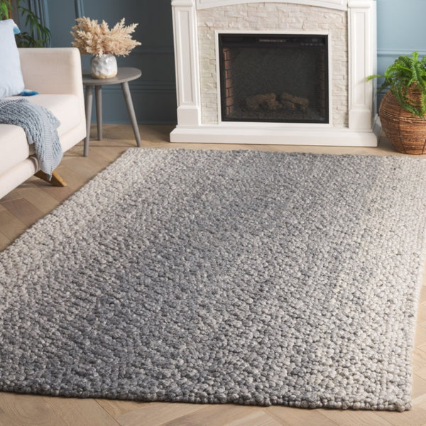Safavieh Natura Hand-Woven Wool Viscose Area Rug Plush Pile Modern Living Room Accent Light Grey NAT255G-5