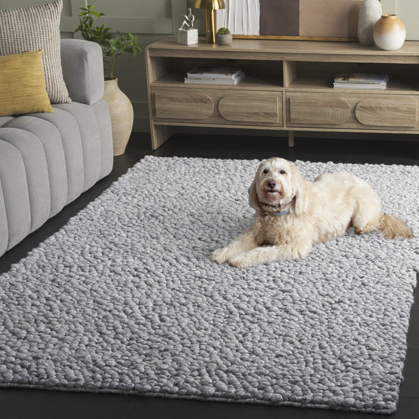 Safavieh Natura Hand-woven Area Rug – Luxurious 6 Ft Diameter For Contemporary Elegance And Comfort Light Grey 70% Wool,20% Viscose,10% Cotton Nat258g-6r