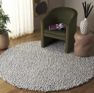 Safavieh Natura Hand-woven Area Rug – Luxurious 6 Ft Diameter For Contemporary Elegance And Comfort Light Grey 70% Wool,20% Viscose,10% Cotton Nat258g-6r